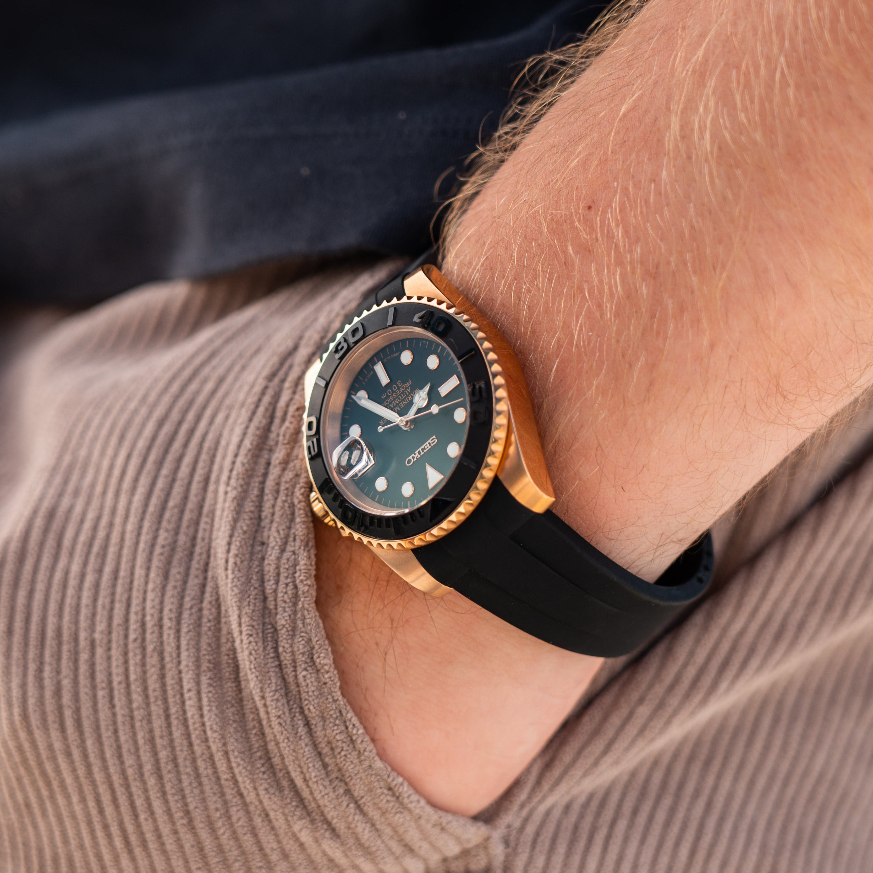 Seikomariner roséguldgummi