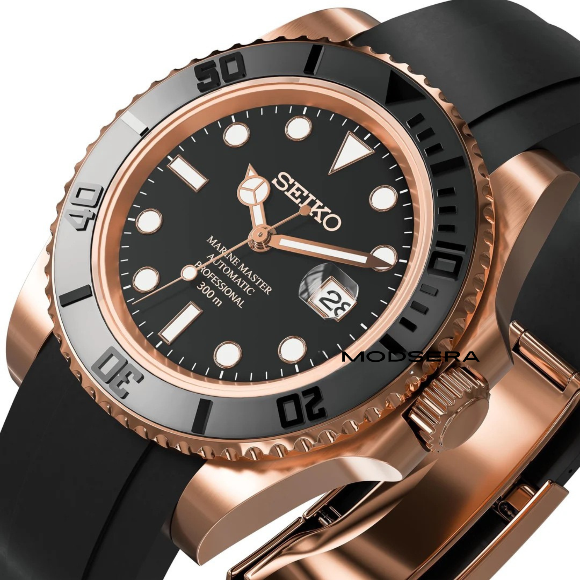 Seikomariner roséguldgummi 