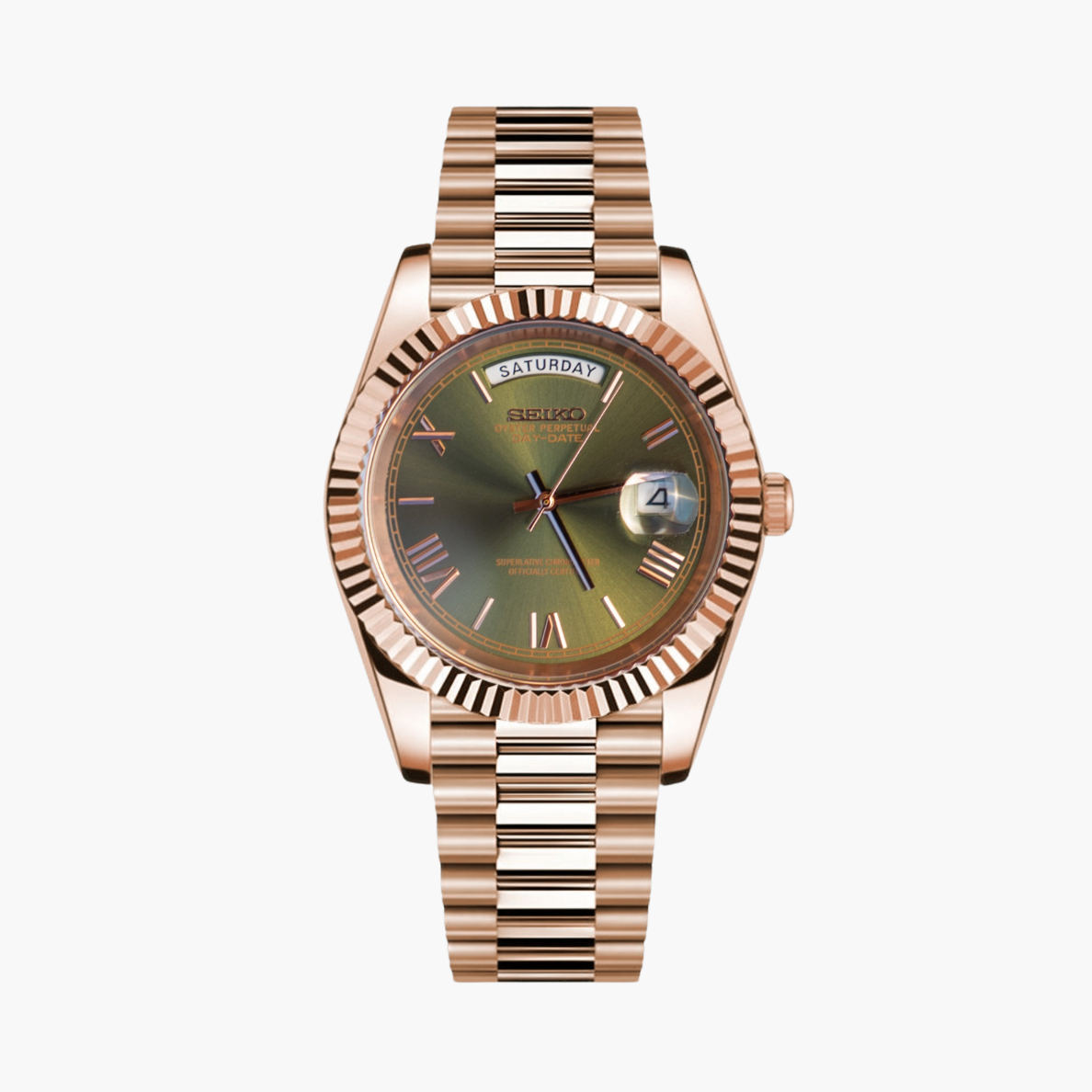 Seikodate Olivgrön︱Roséguld